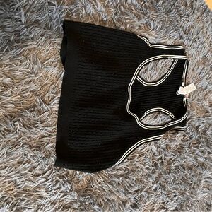 Victoria's Secret Black Sports Bra with White Trim